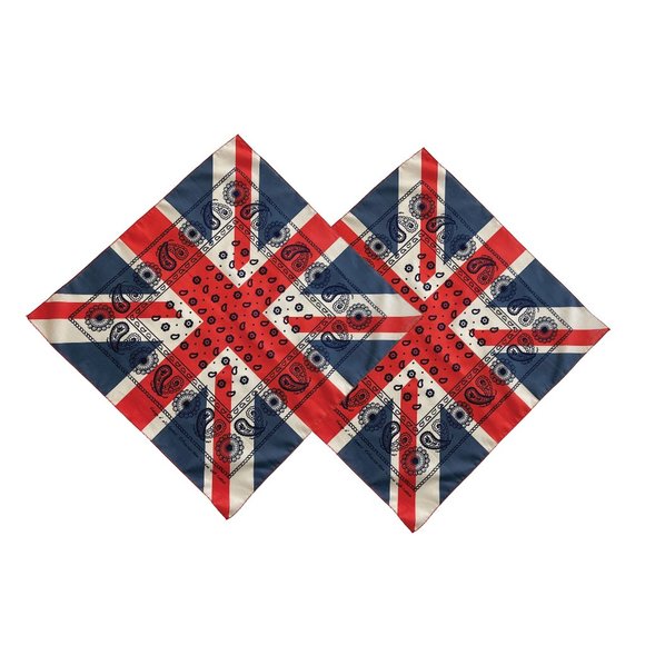 Unisex Union Jack Flag Paisley Bandana Face Mask - Picture 1 of 5